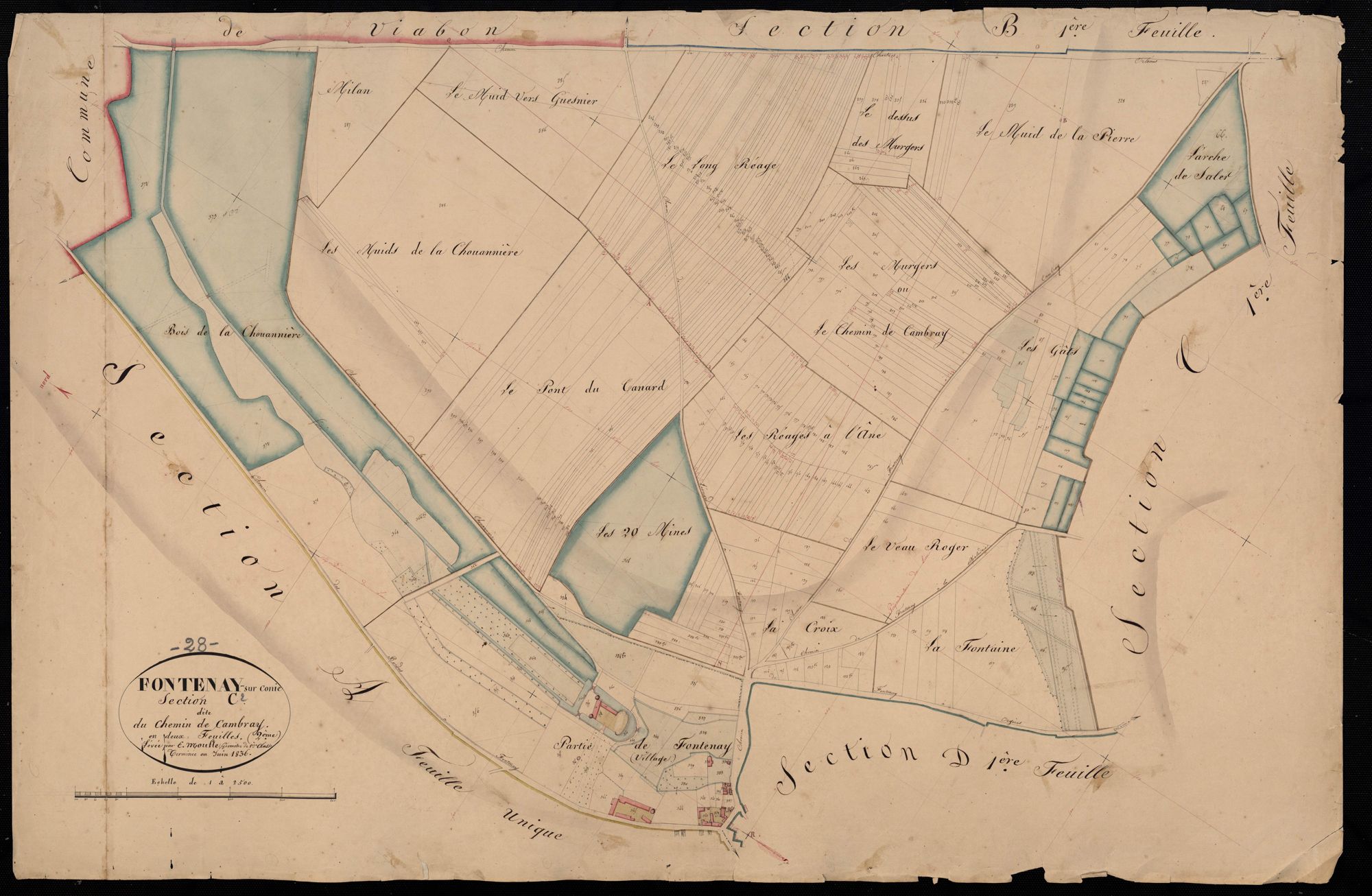 Section C, le Chemin de Cambray, feuille 2.