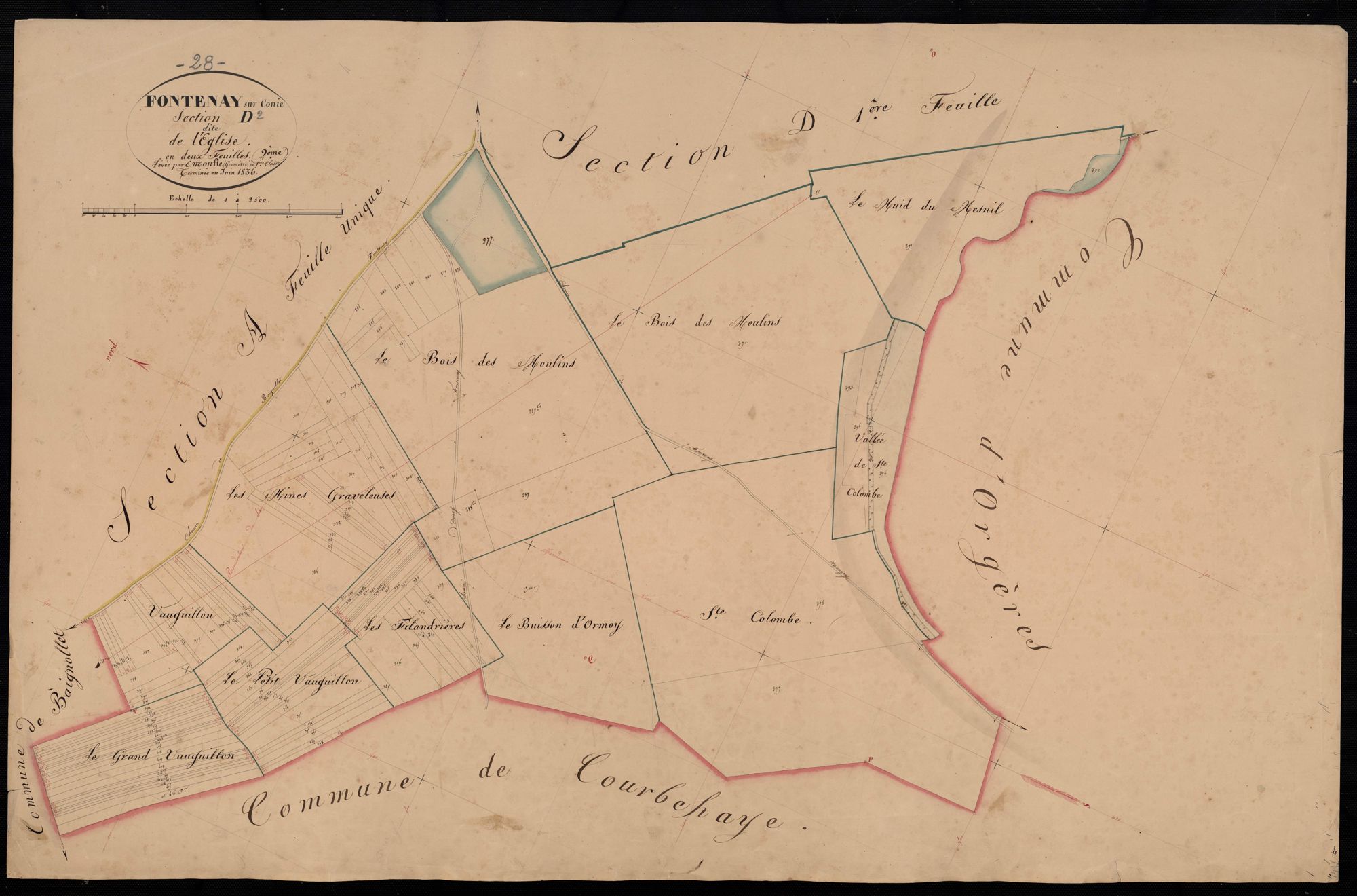 Section D, l'Eglise, feuille 2.