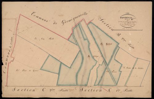 Section B, les Bois de Cambray et la Maladrie, feuille 1.