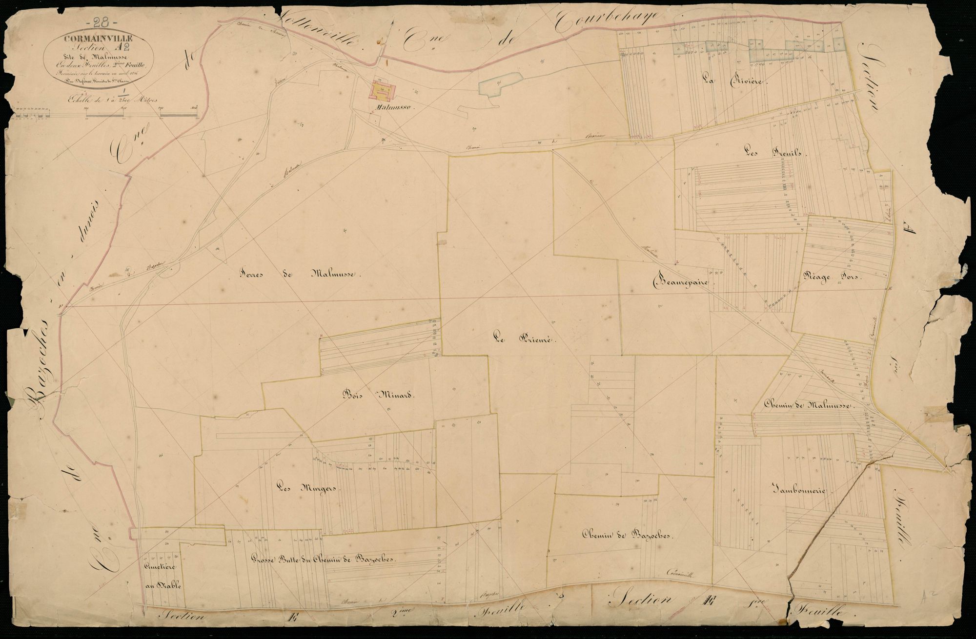 Section A, Malmusse, feuille 2.