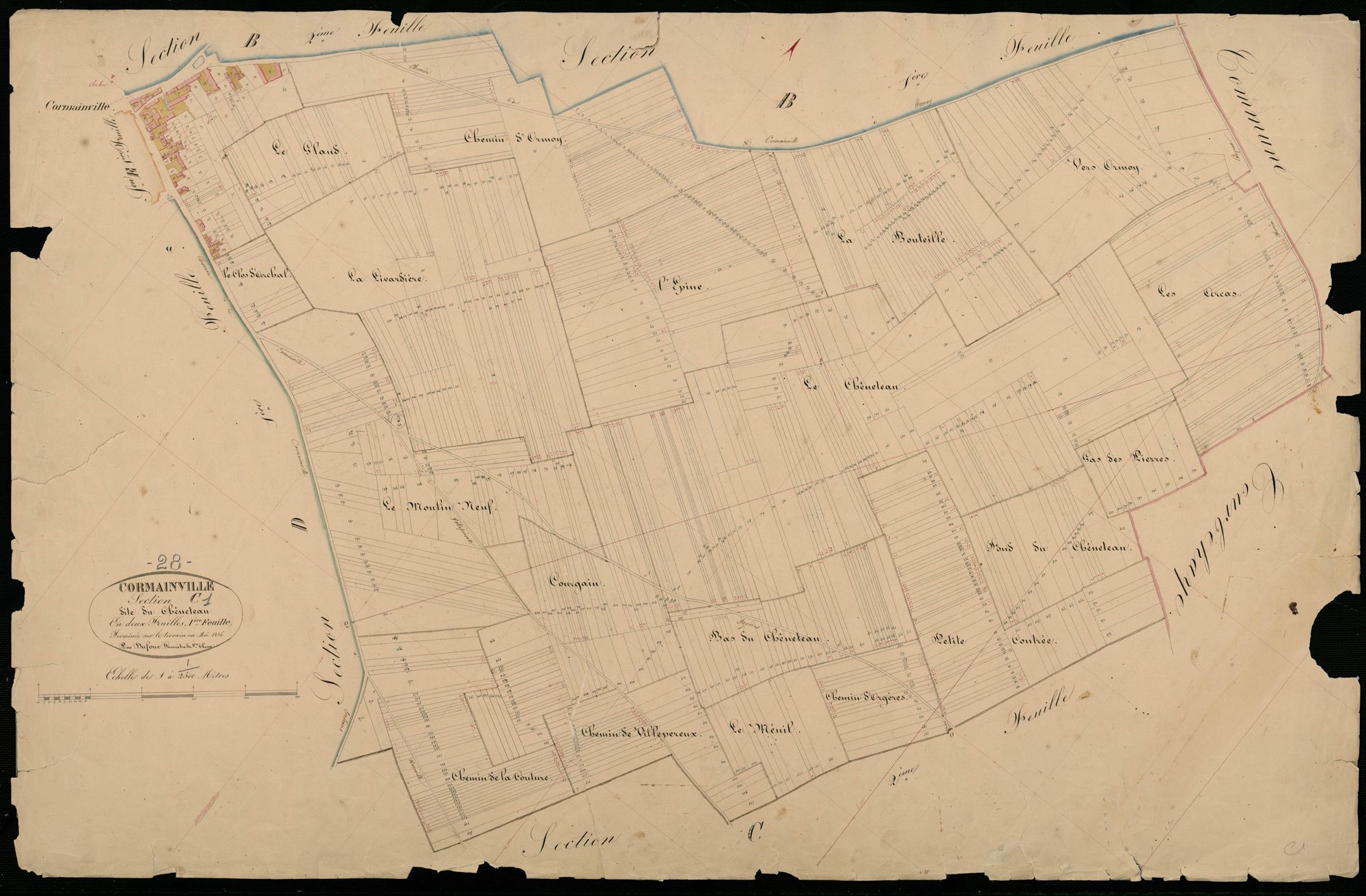Section C, le Chêneteau, feuille 1.