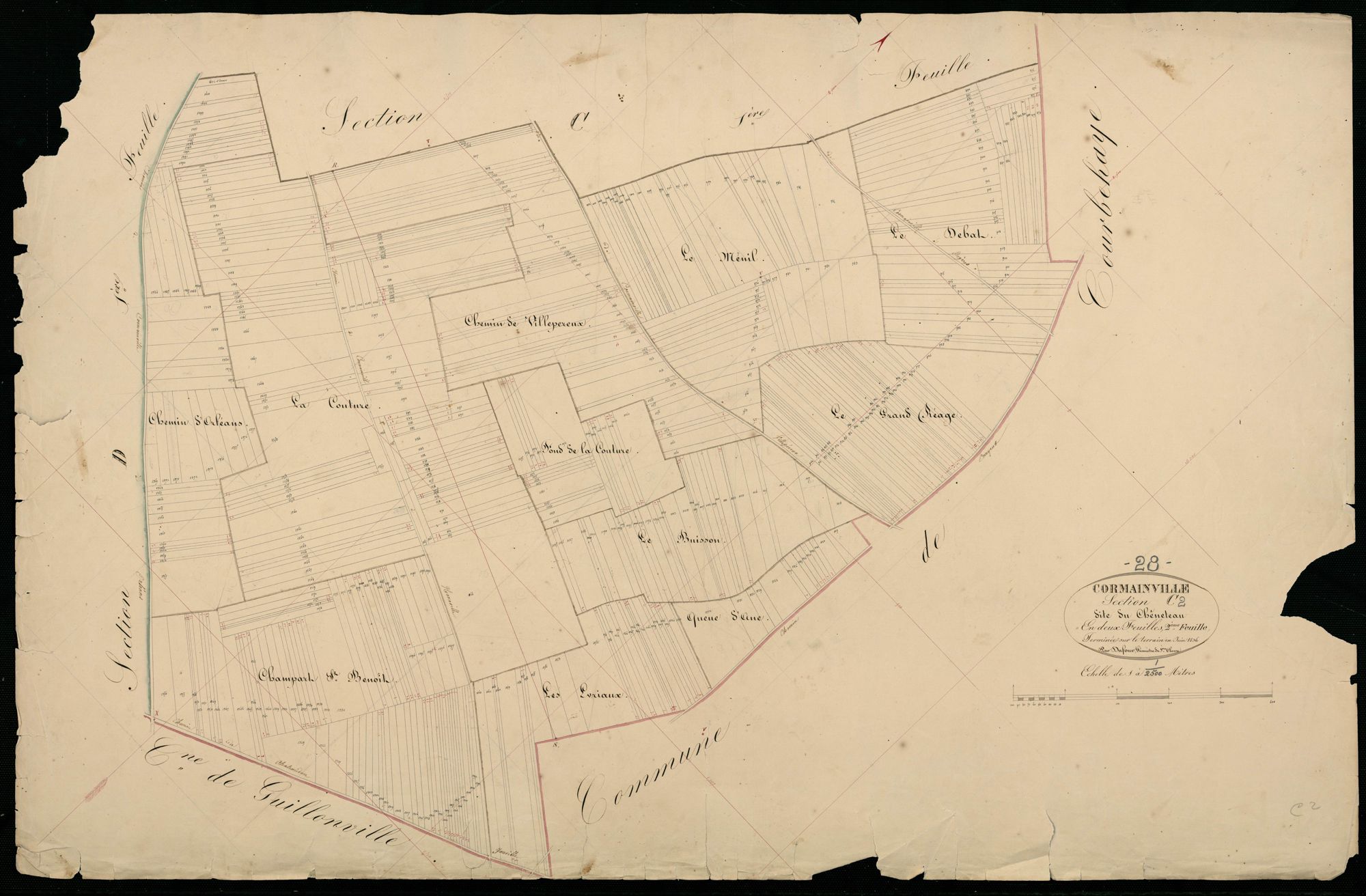 Section C, le Chêneteau, feuille 2.
