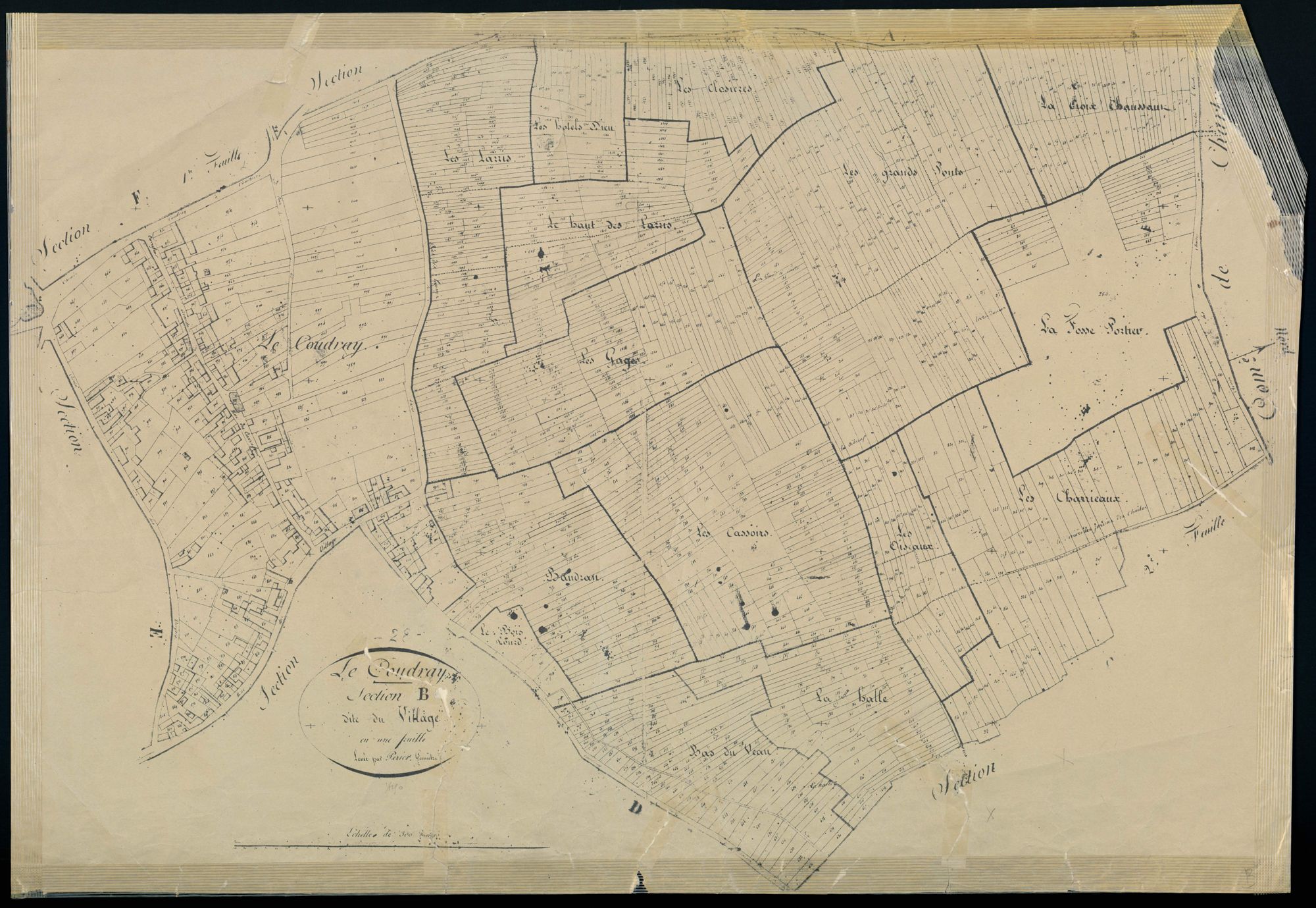 Section B, le Village, en une feuille.