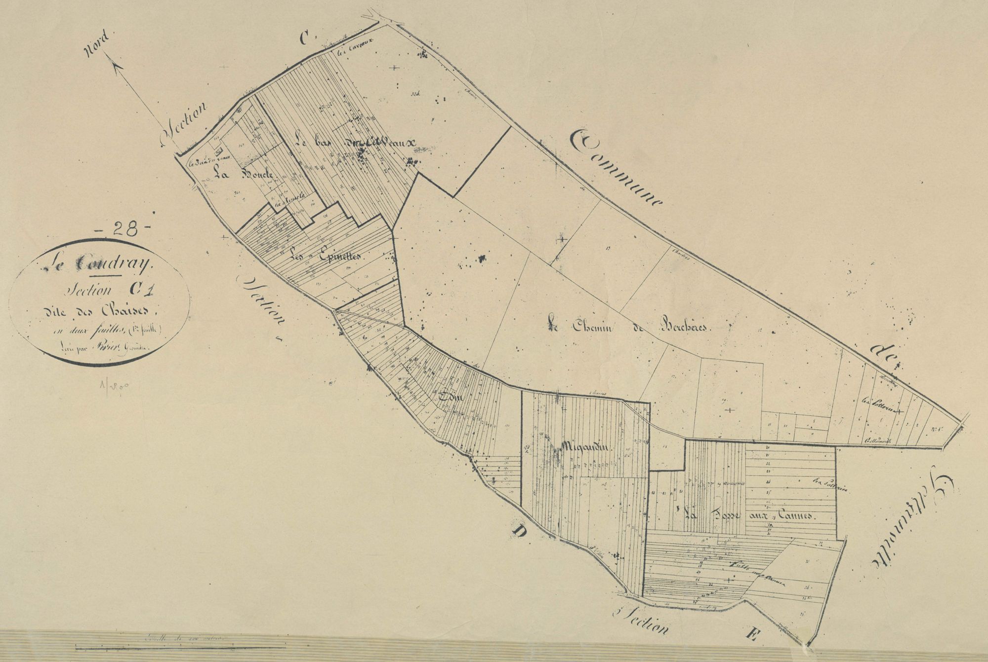 Section C, les Chaises, feuille 1.