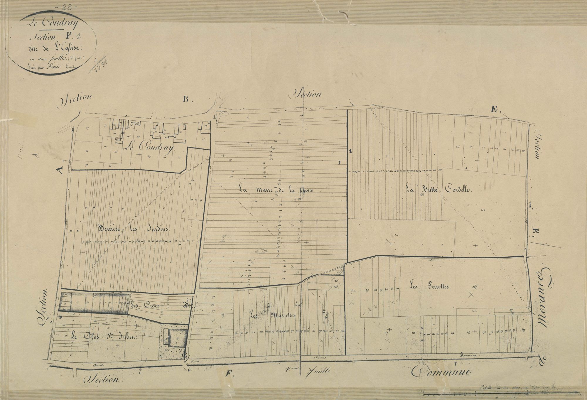 Section F, l'Eglise, feuille 1.