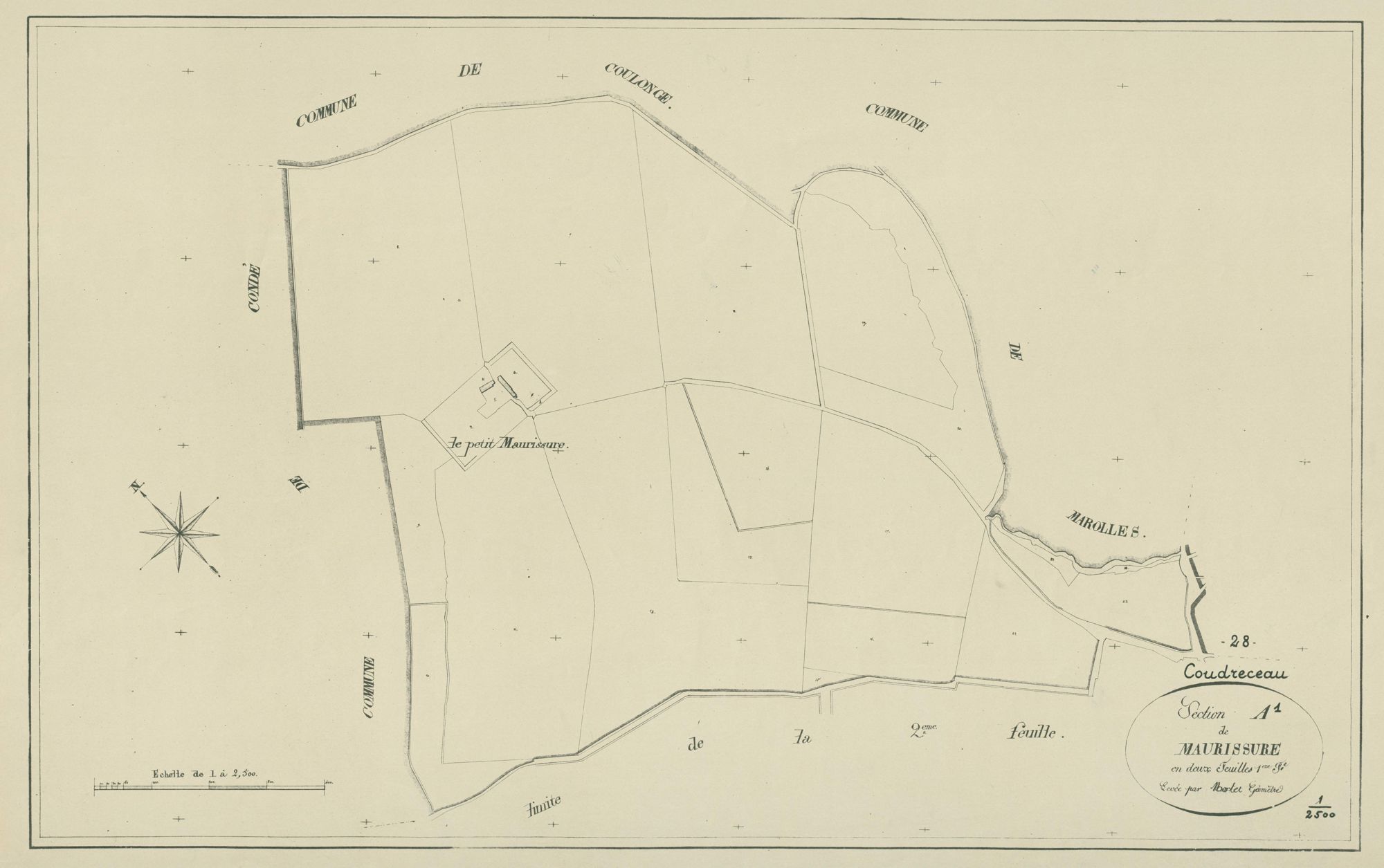 Section A, Maurissure, feuille 1.