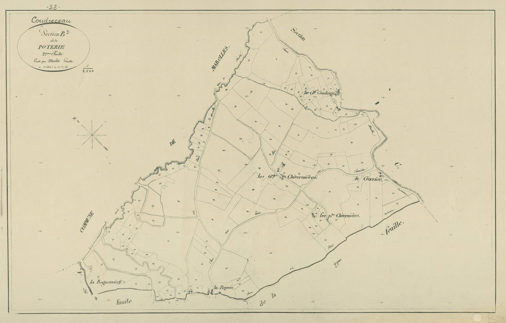 Section B, la Poterie, feuille 2.