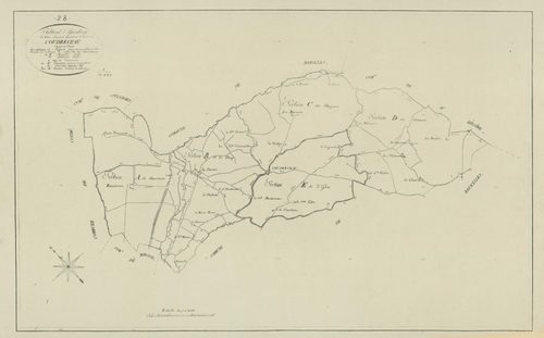 Tableau d'assemblage du plan parcellaire.
