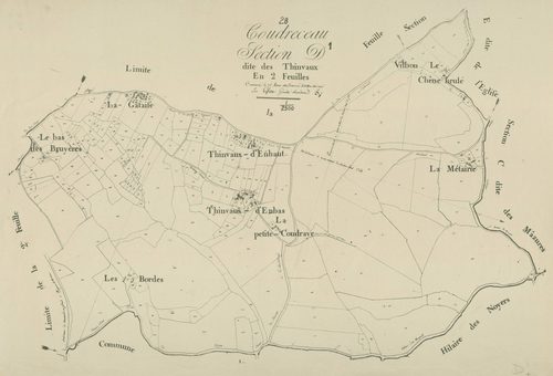 Section D, les Thinvaux, feuille 1.