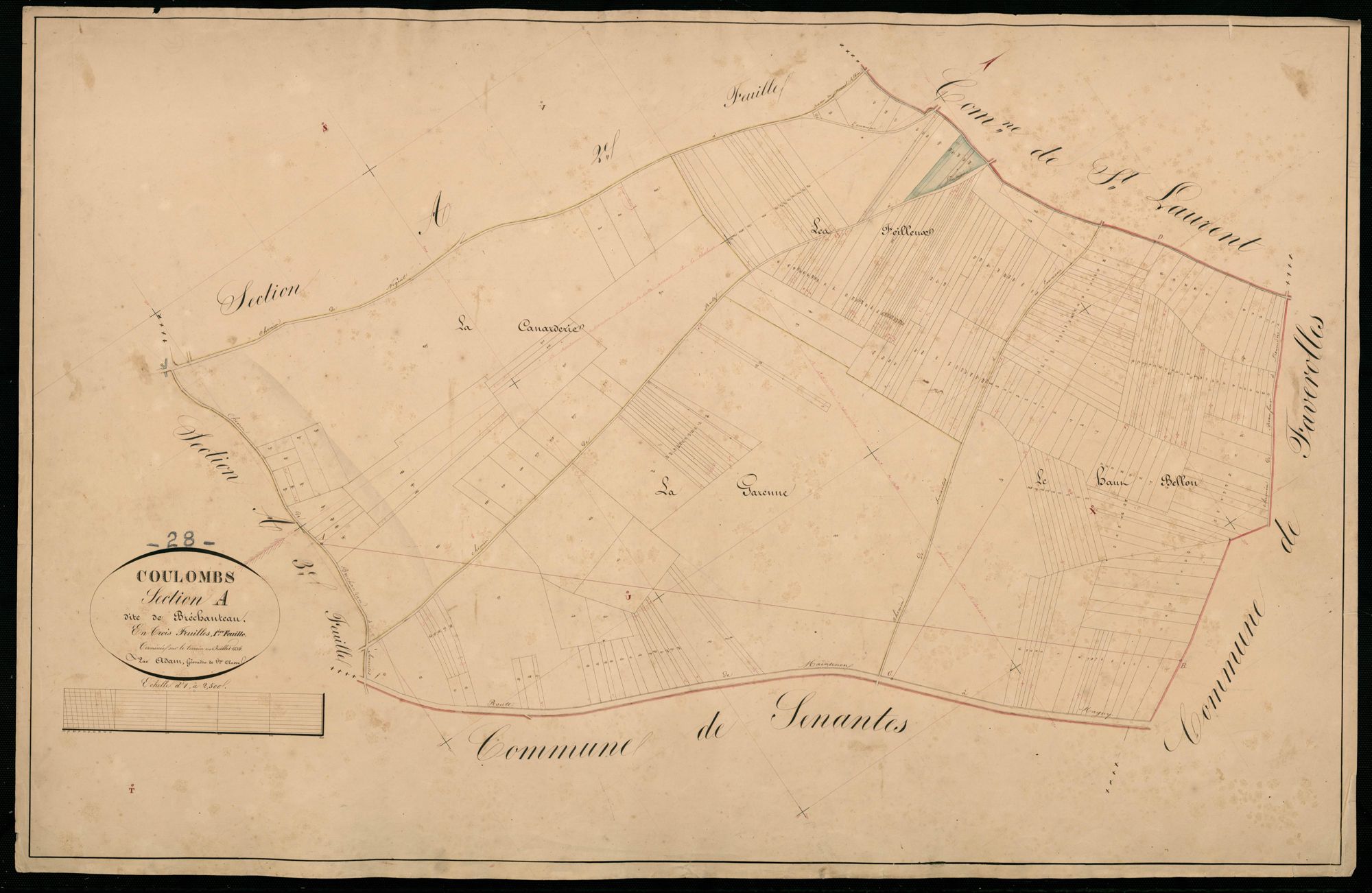 Section A, Bréchanteau, feuille 1.