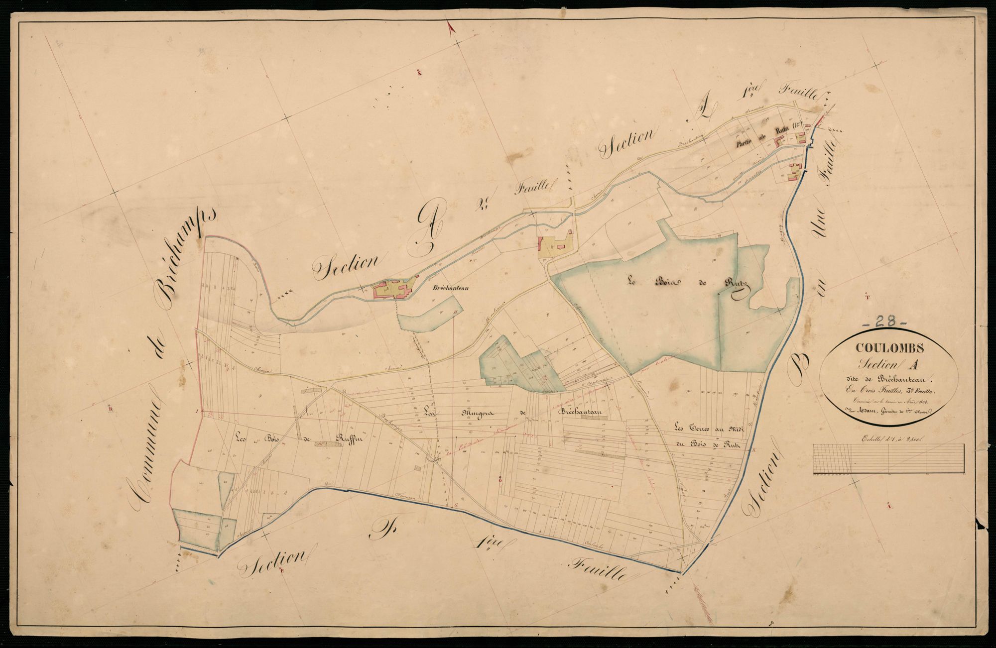 Section A, Bréchanteau, feuille 3.