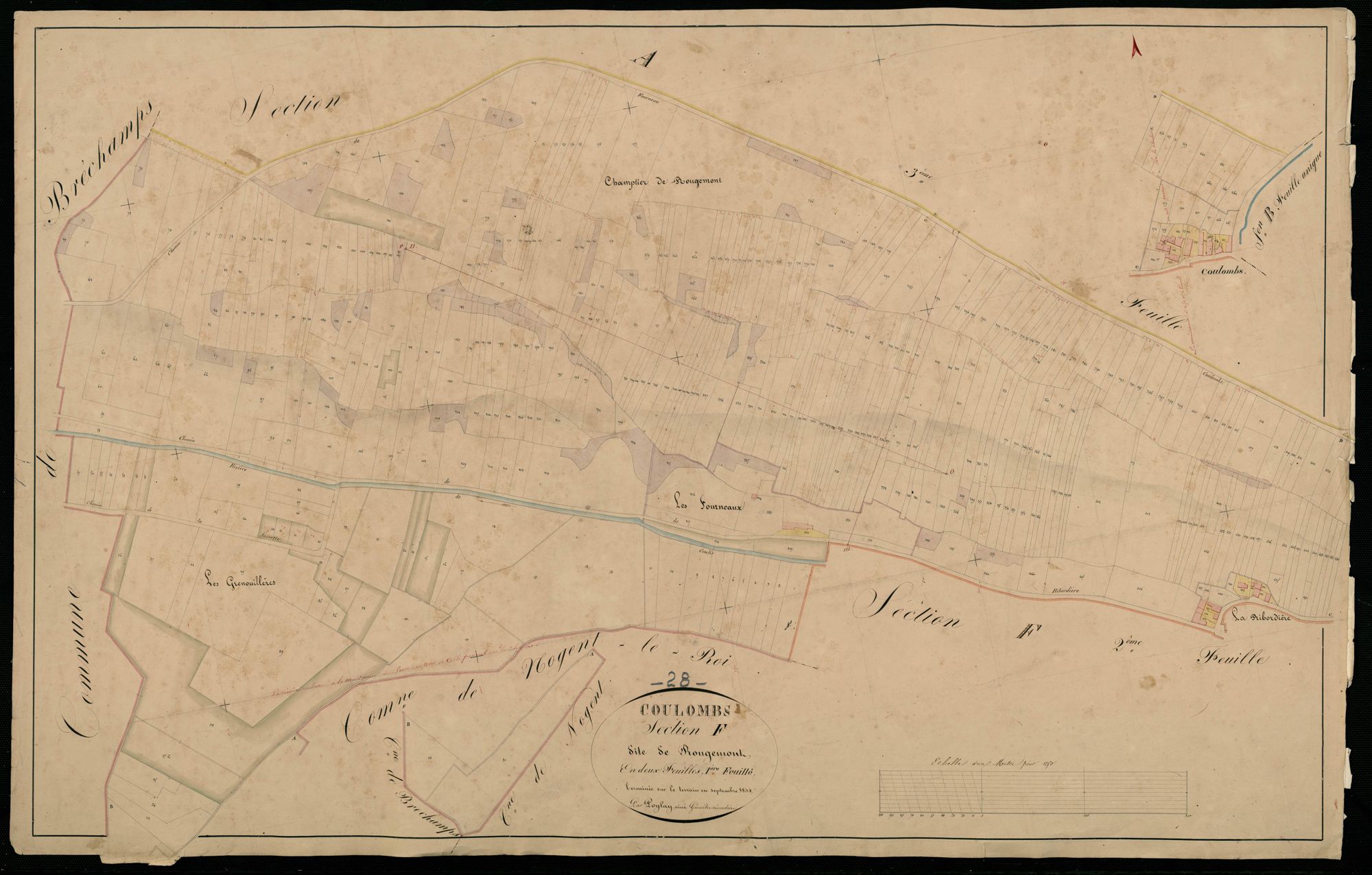 Section F, Rougemont, feuille 1 / Terminée par Monsieur Poylay, Géomètre secondaire.