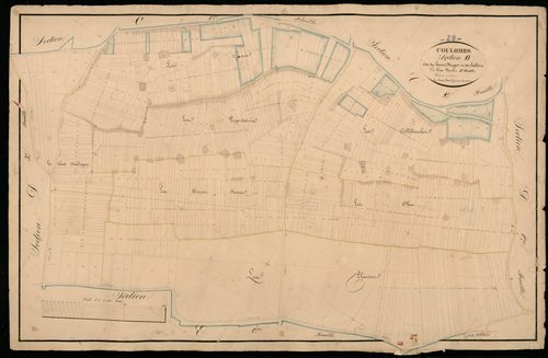 Section D, le Haut Murger et les Sablons, feuille 2 / Terminée par Monsieur Favé, Géomètre secondaire.