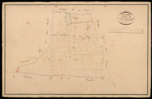 Section D, le Haut Murger et les Sablons, feuille 3 / Terminée par Monsieur Favé, Géomètre secondaire.