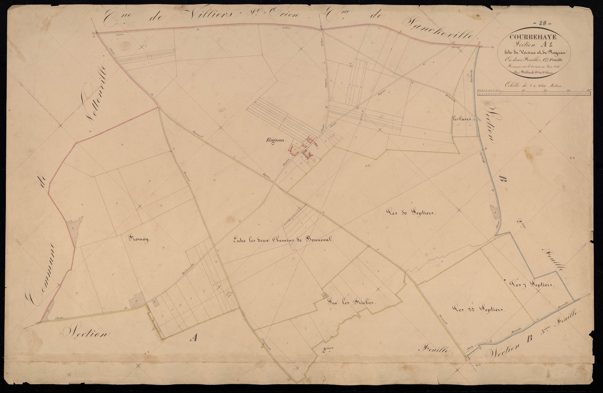 Section A, Voisine et Rognon, feuille 1.
