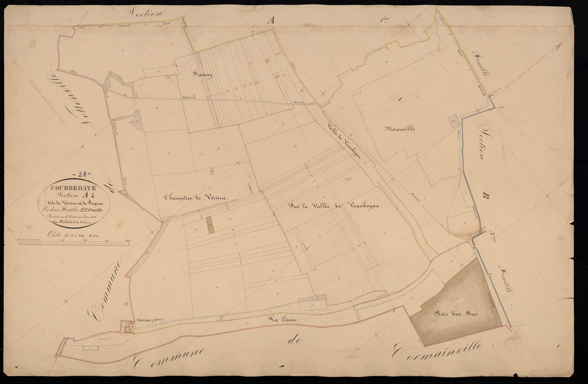 Section A, Voisine et Rognon, feuille 2.