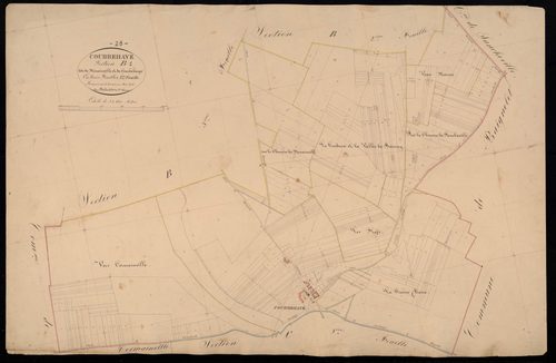 Section B, Ménainville et Courbehaye, feuille 1.