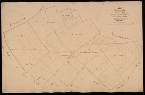 Section B, Ménainville et Courbehaye, feuille 2.