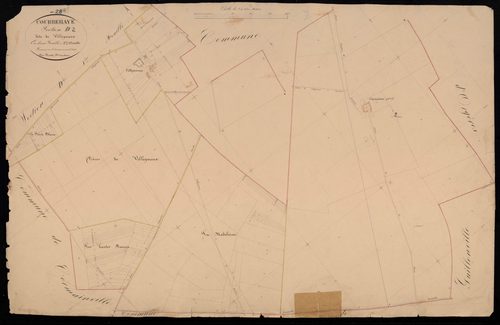 Section D, Villepereux, feuille 2 / Terminée sur le terrain par Monsieur Fissot, Géomètre secondaire.