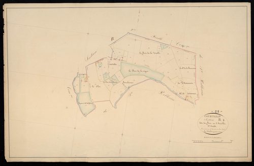 Section B, le Parc, feuille 1 / Terminée sur le terrain par Monsieur Letellier, Géomètre secondaire.