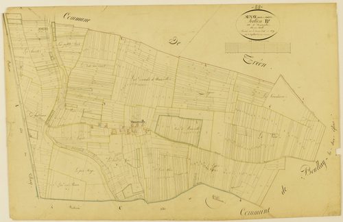 Section B, Masserville en une feuille / Terminée par Monsieur Guillot, Géomètre secondaire.