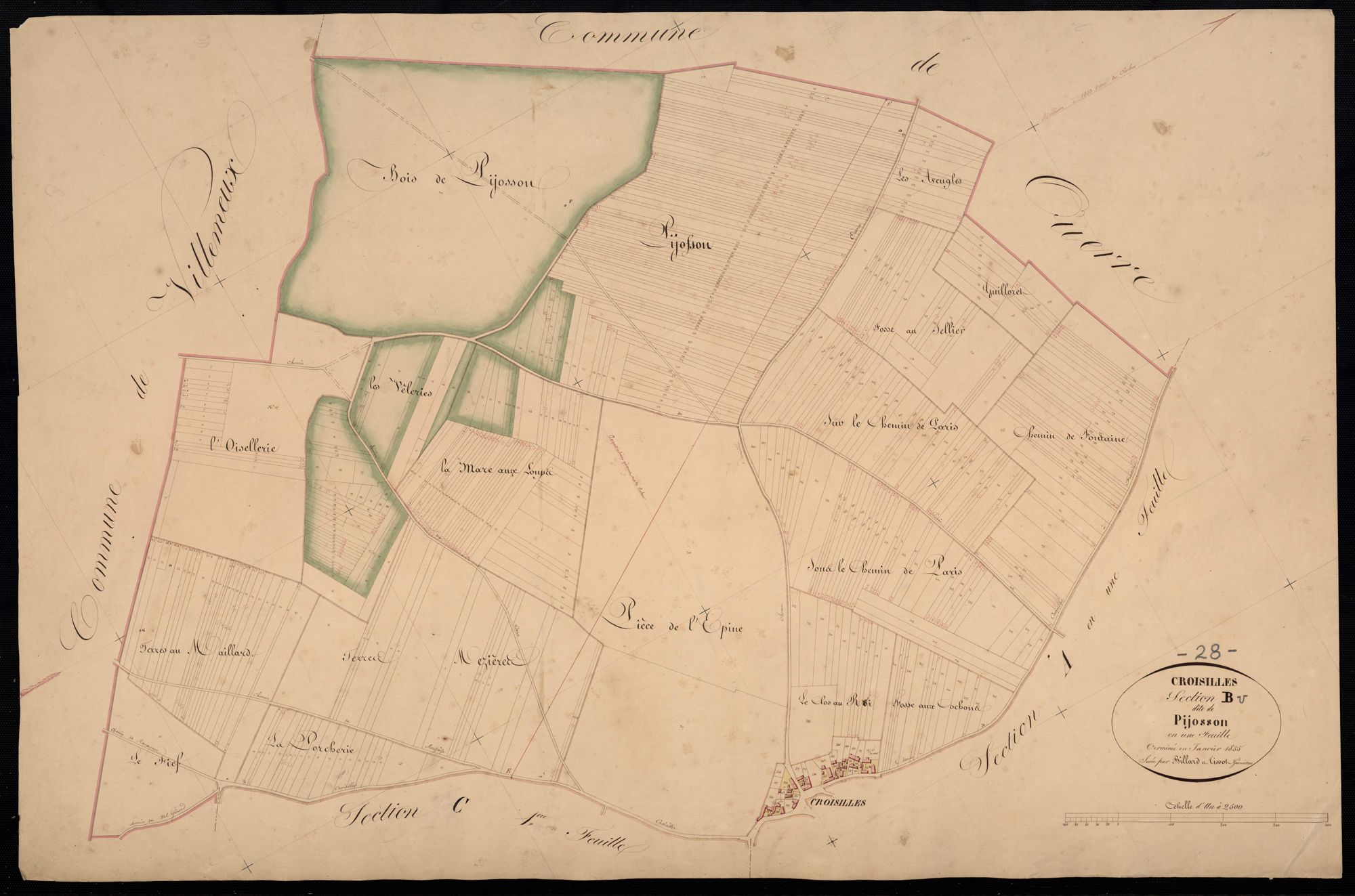 Section B, Pirojosson, en une feuille.