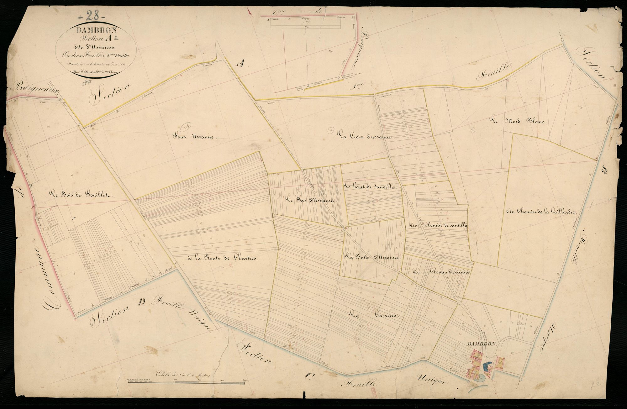 Section A, Ussaune, feuille 2.