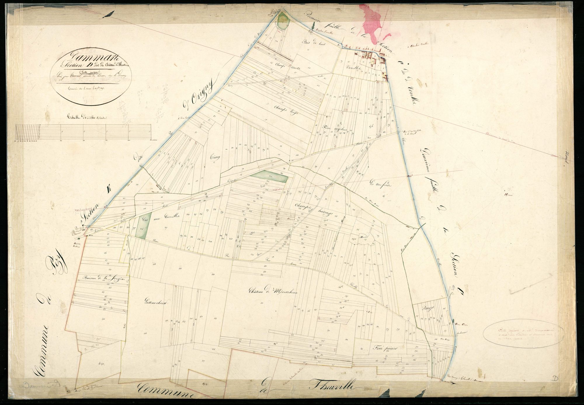 Section D, Château de Montchenu, en une feuille.