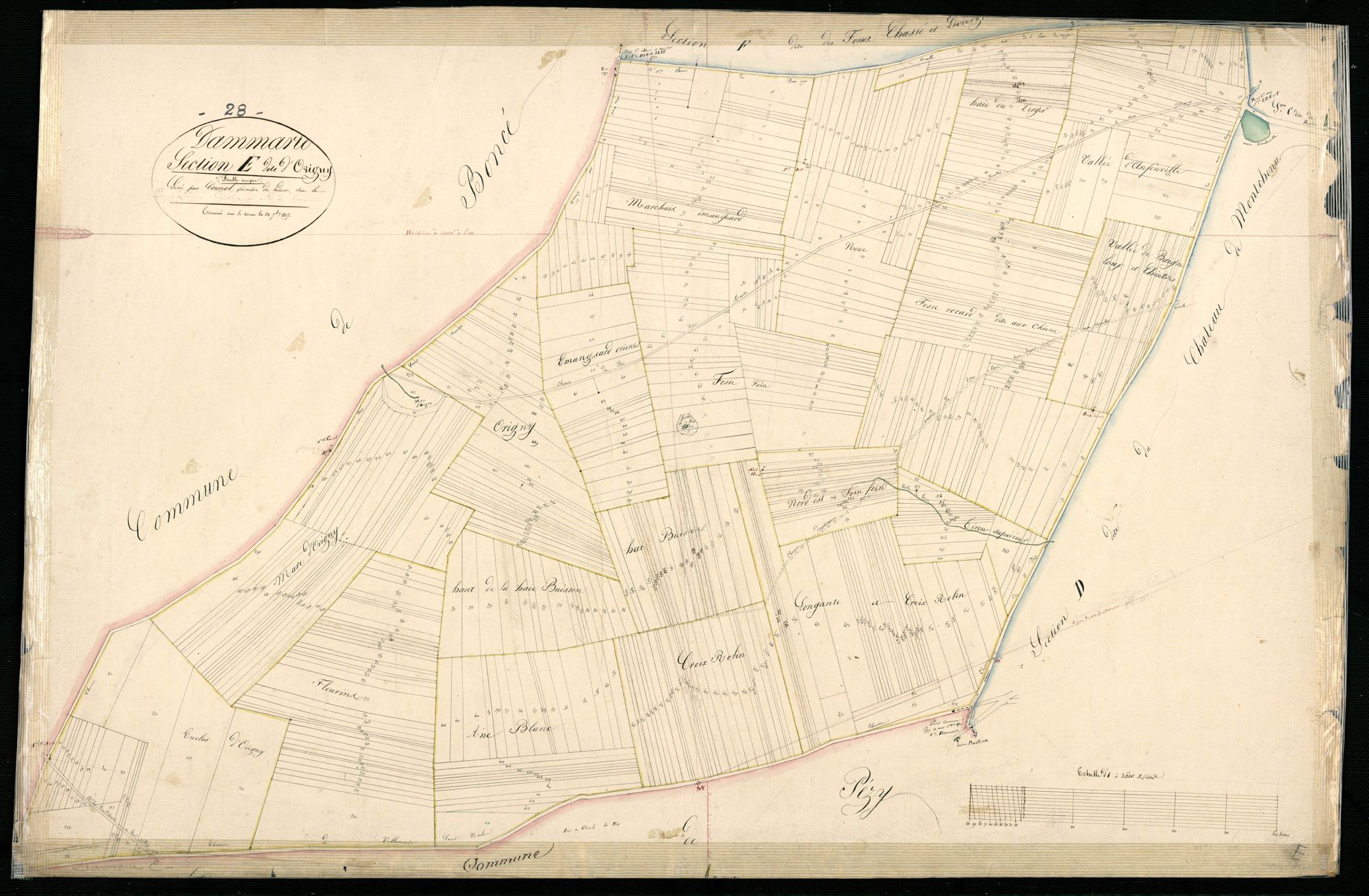 Section E, Origny, en une feuille.