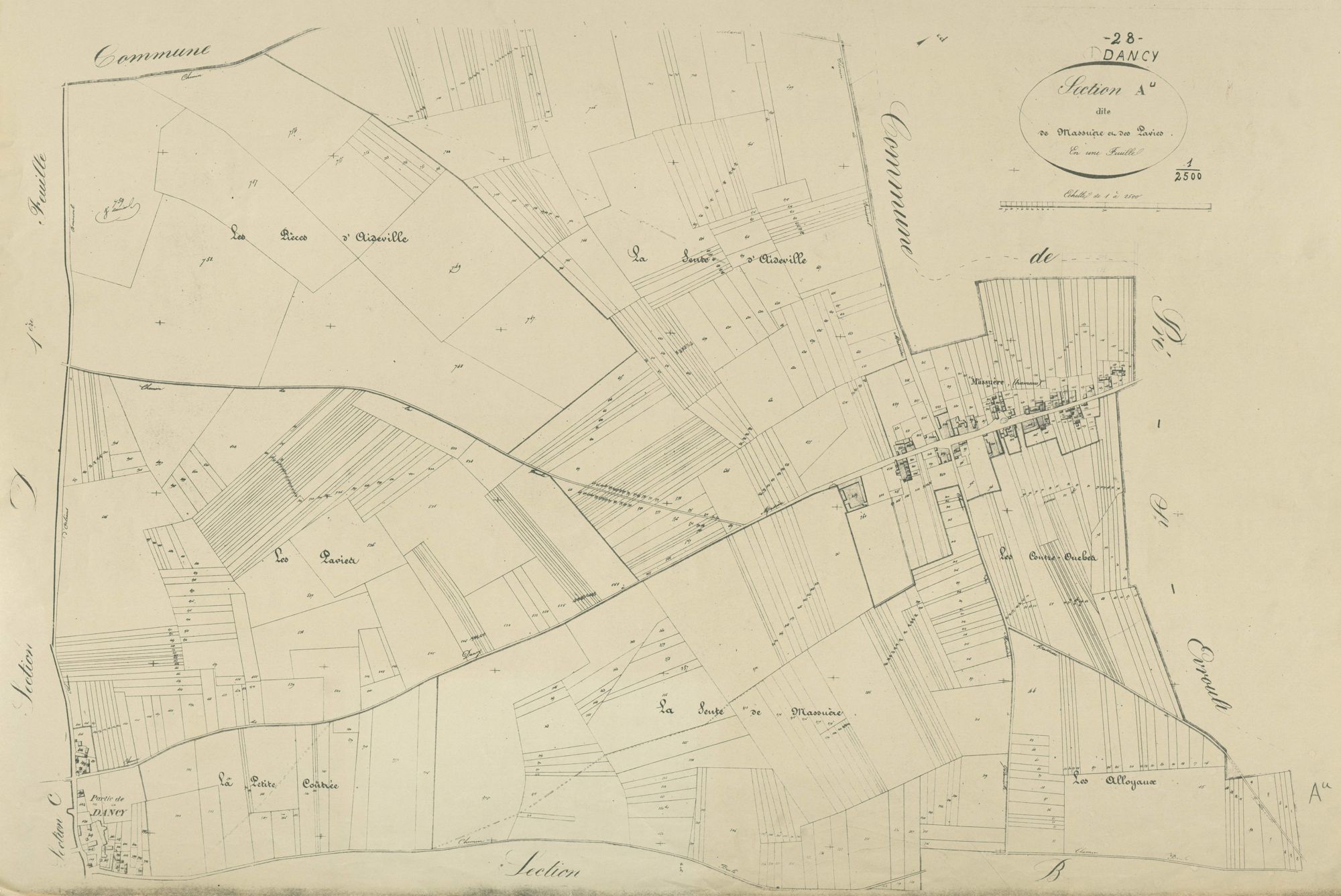 Section A, Massuère et les Pavies, en une feuille.