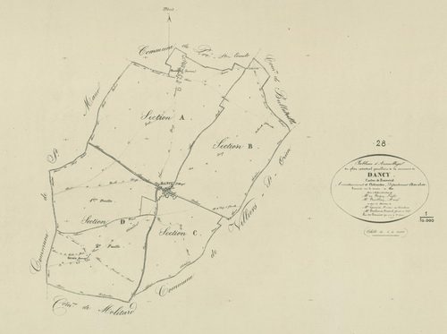 Tableau d'assemblage du plan parcellaire.