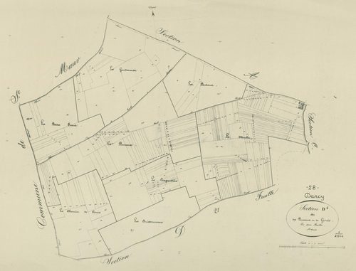 Section D, les Pinceaux et Givais, feuille 1.
