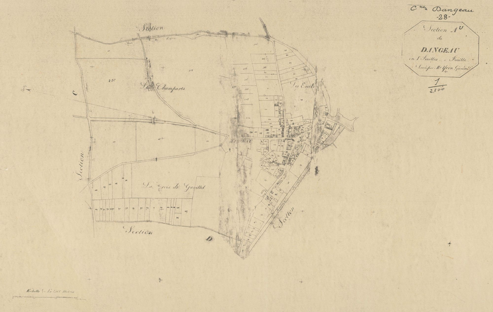 Section A, Dangeau, en une feuille.