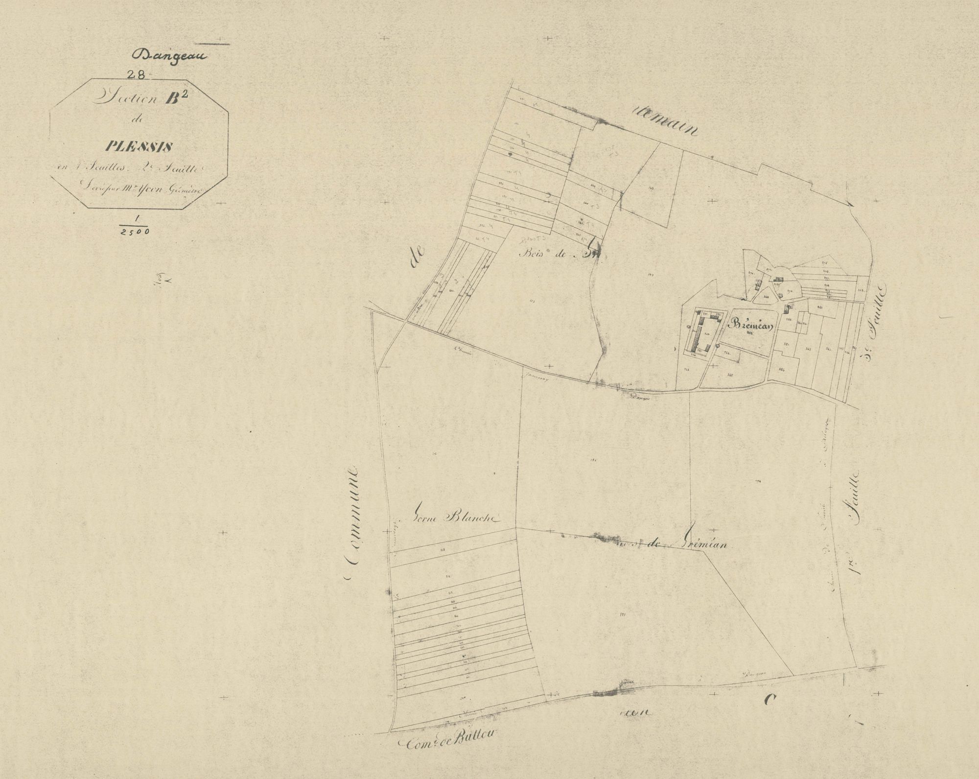 Section B, Plessis, feuille 2.