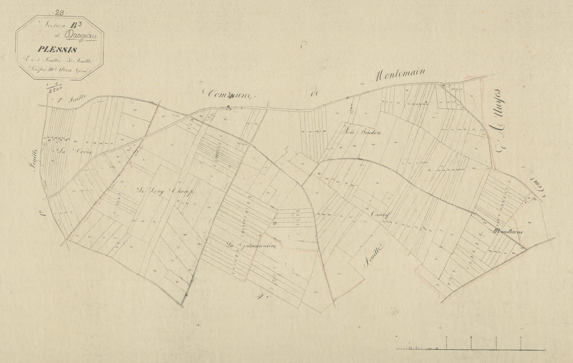 Section B, Plessis, feuille 3.