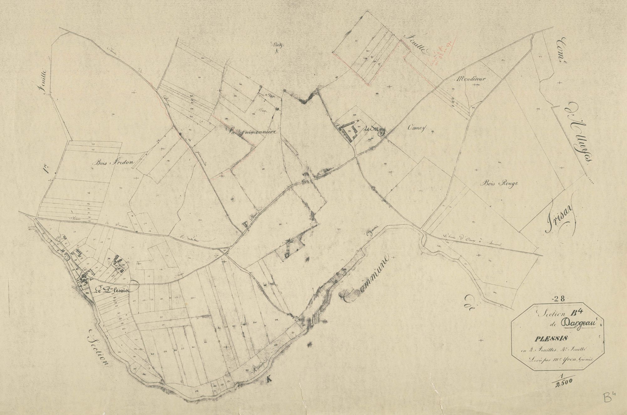 Section B, Plessis, feuille 4.