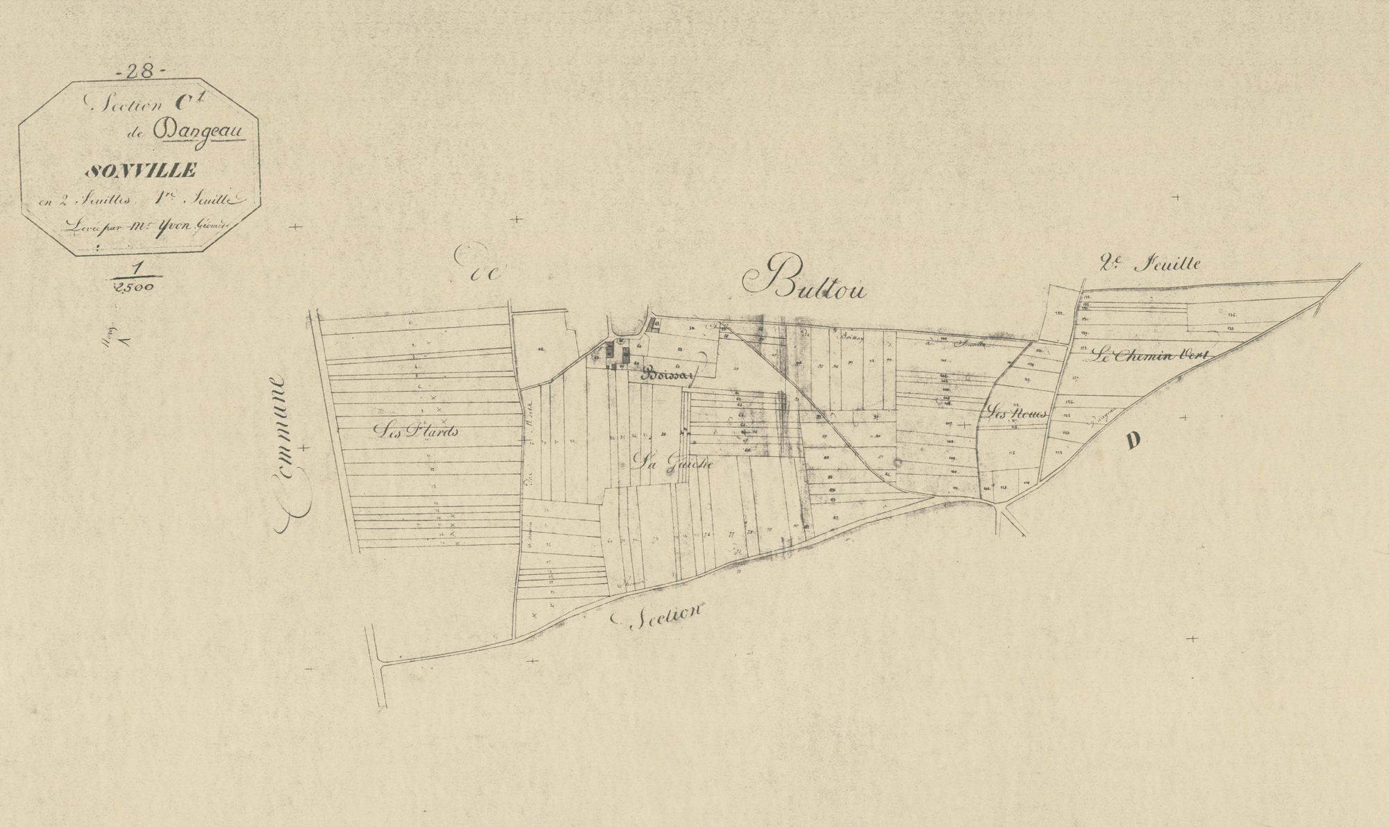 Section C, Sonville, feuille 1.