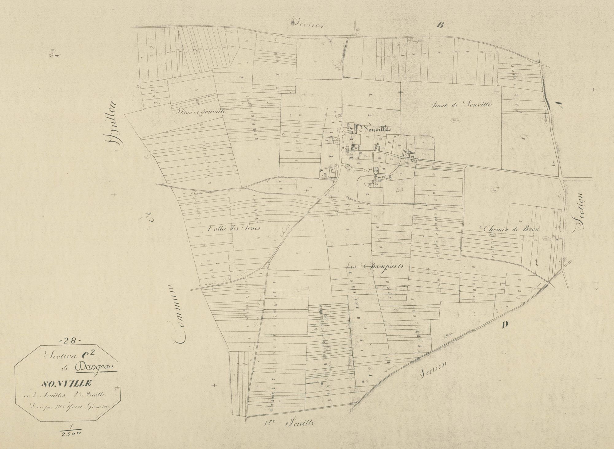 Section C, Sonville, feuille 2.