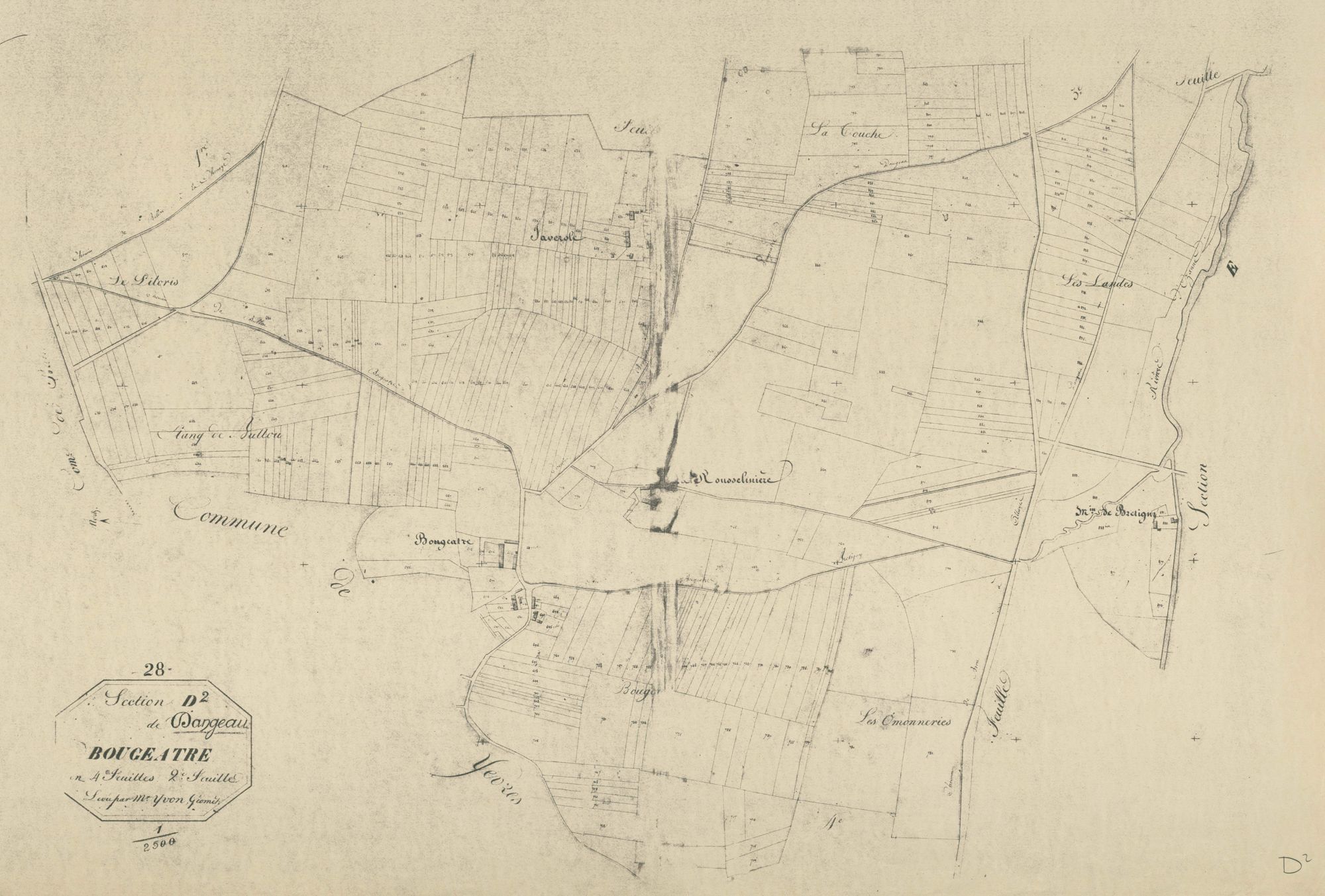 Section D, Bougeatre, feuille 2.