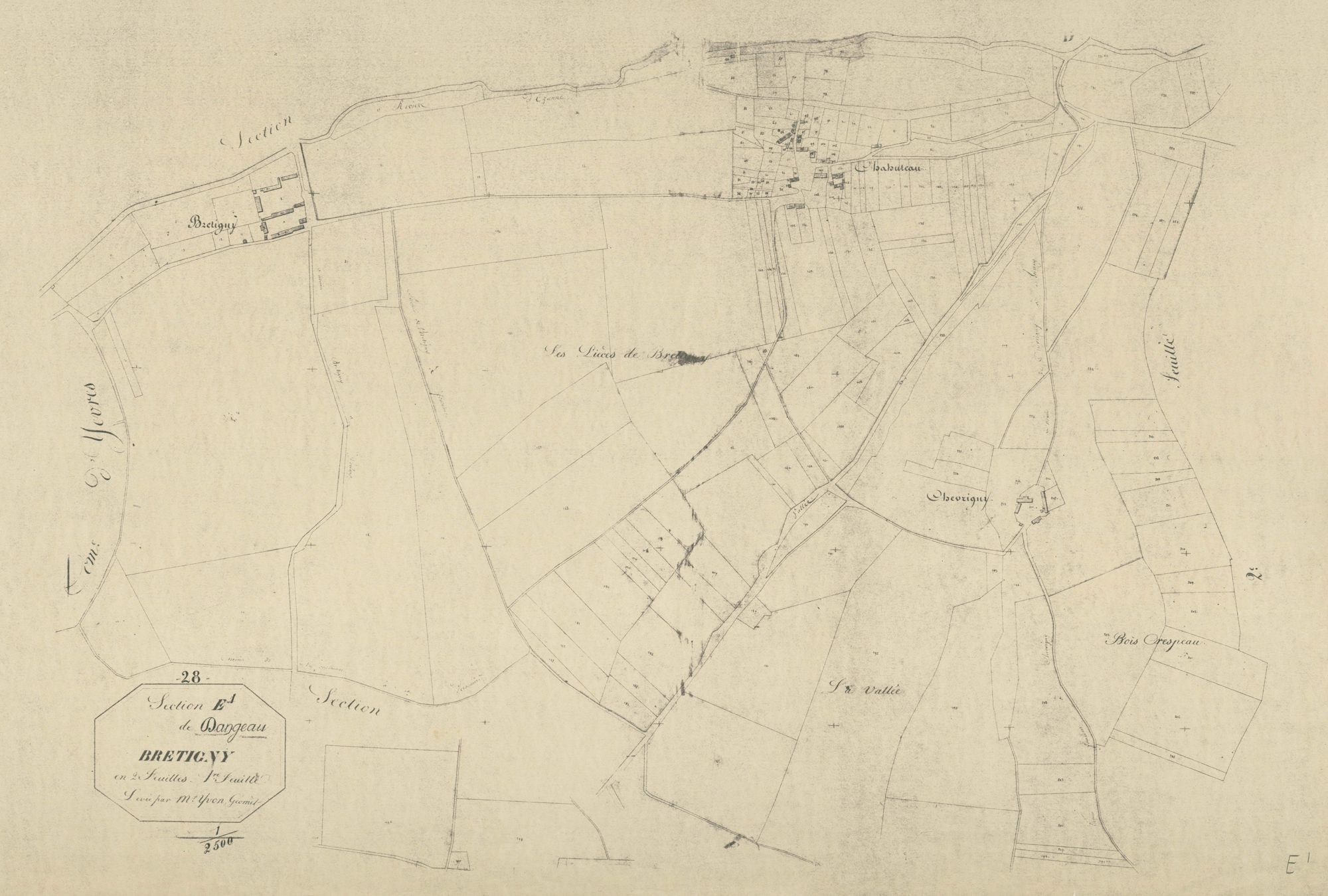 Section E, Brétigny, feuille 1.