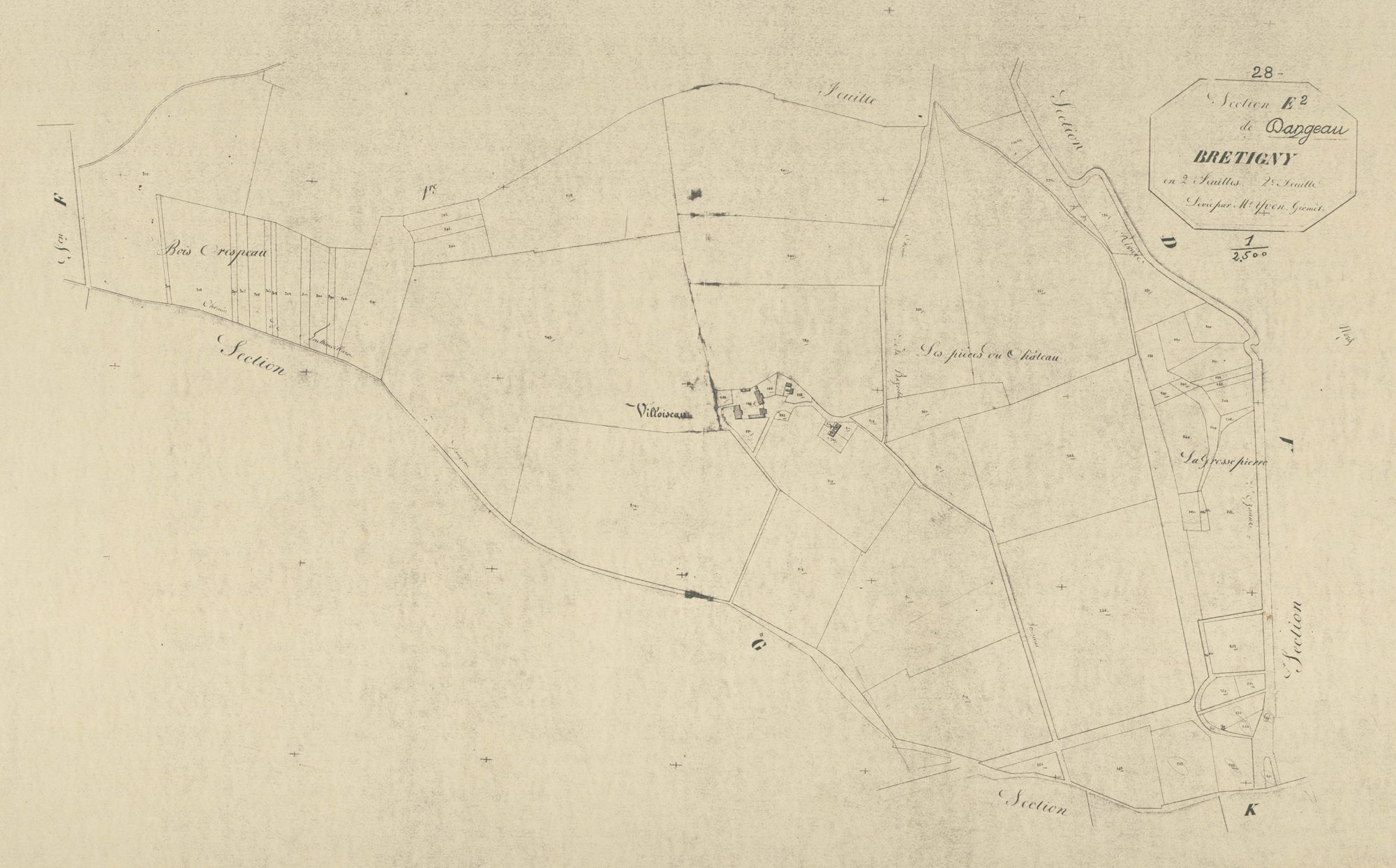 Section E, Brétigny, feuille 2.