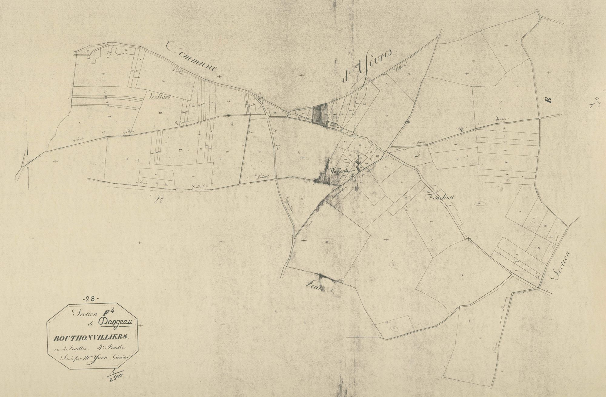 Section F, Bouthonvilliers, feuille 4.