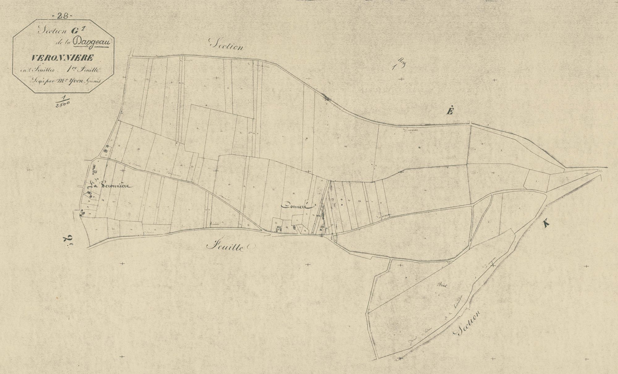 Section G, Veronnière, feuille 1.