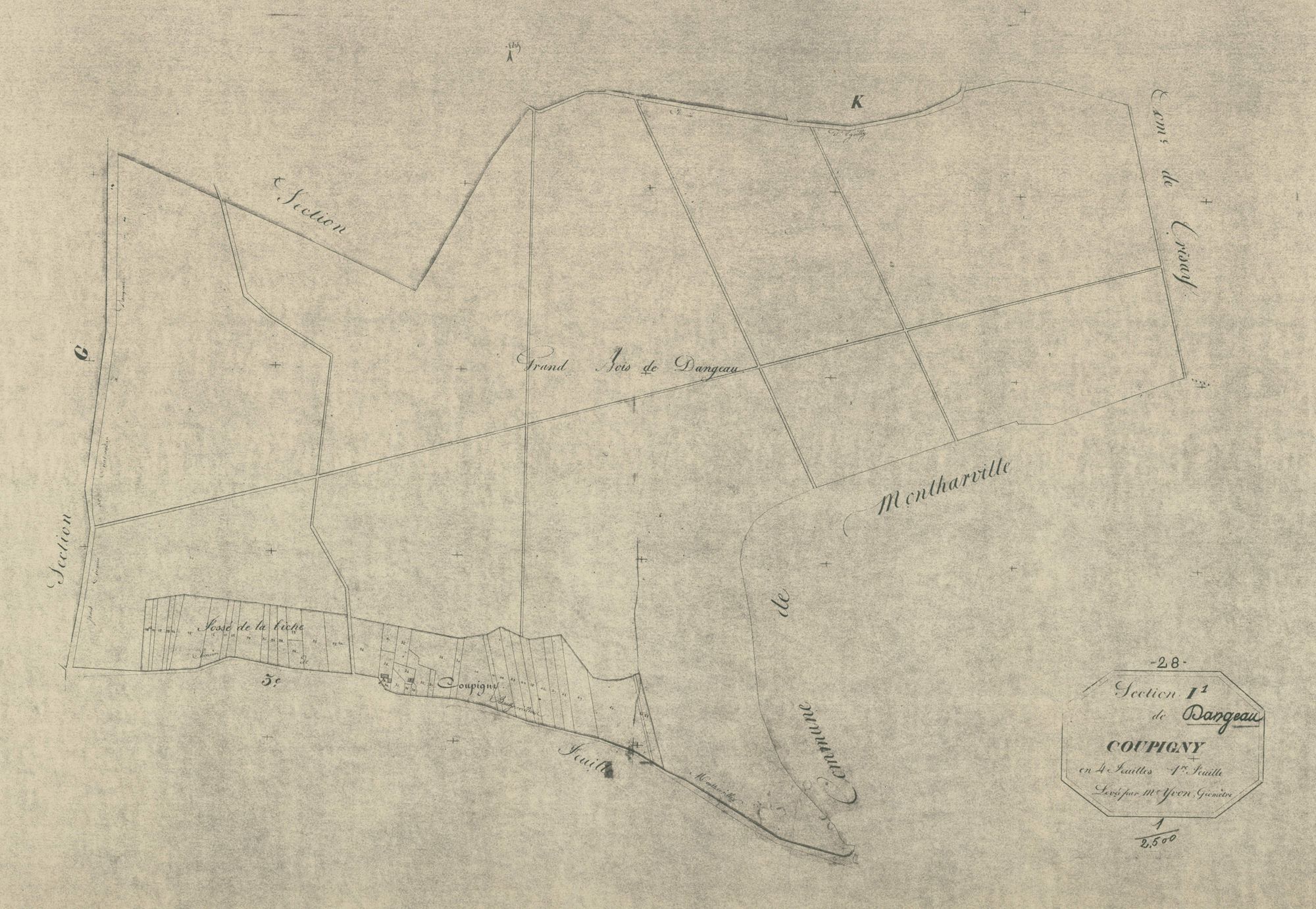 Section I, Coupigny, feuille 1.