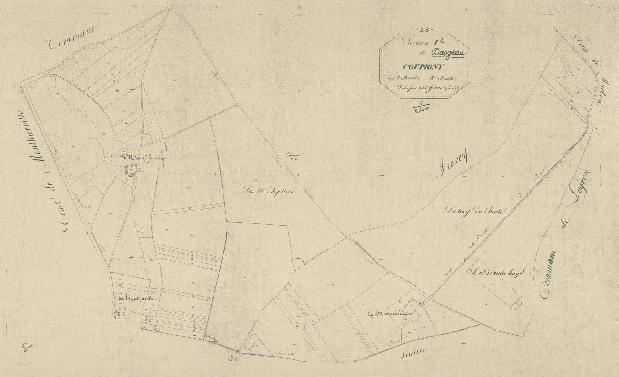 Section I, Coupigny, feuille 4.