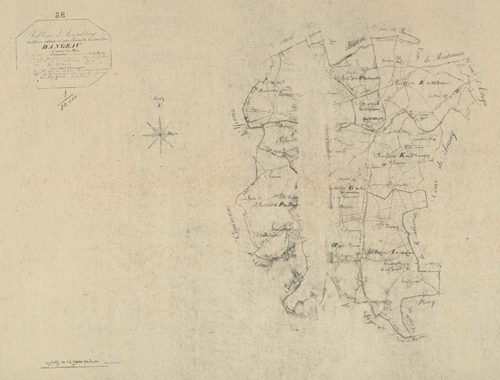 Tableau d'assemblage du plan parcellaire.