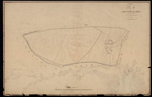 Section F, Bouthonvilliers, feuille 1 / Terminée sur le terrain par Monsieur Yvon, Géomètre.