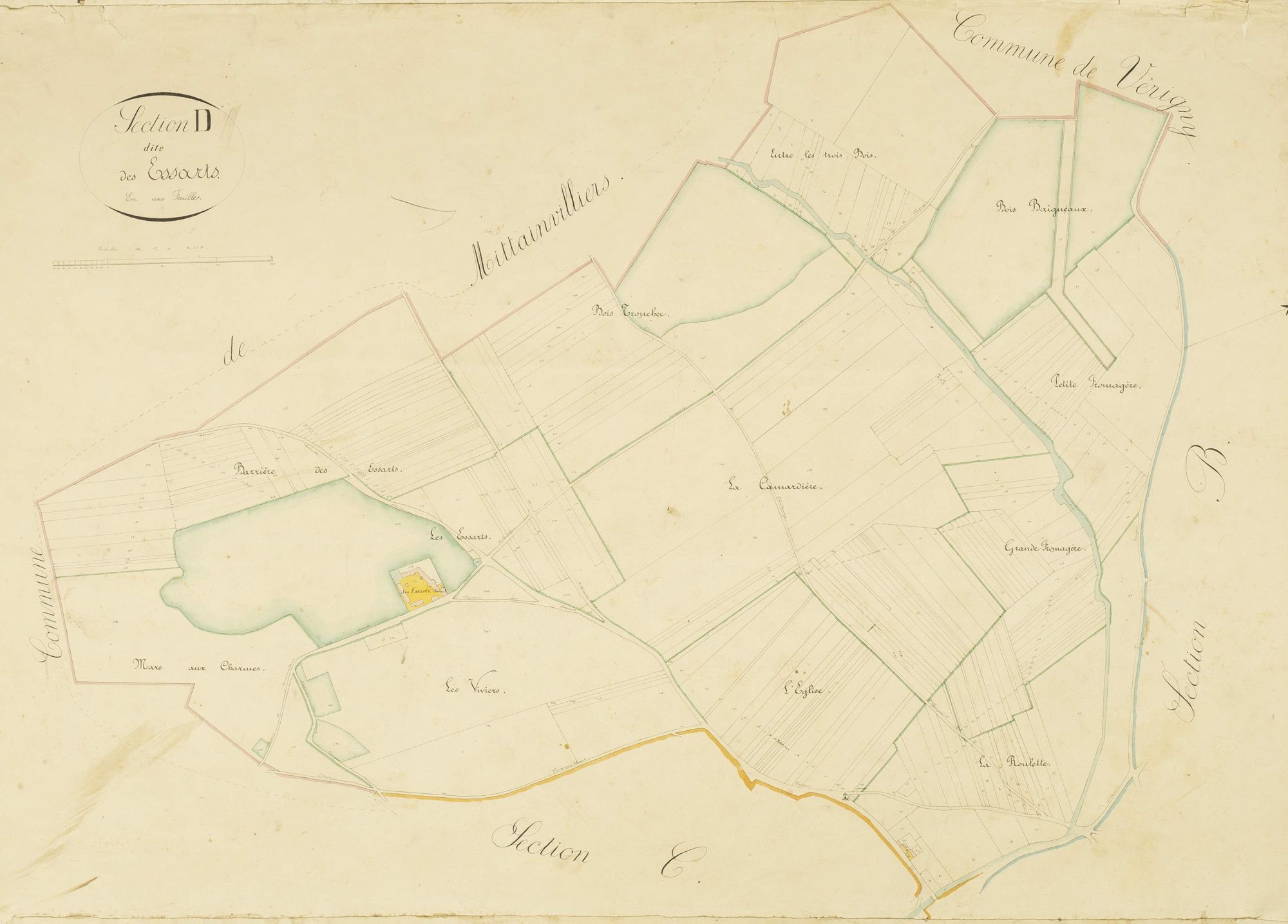 Section D, les Essarts, en une feuille.