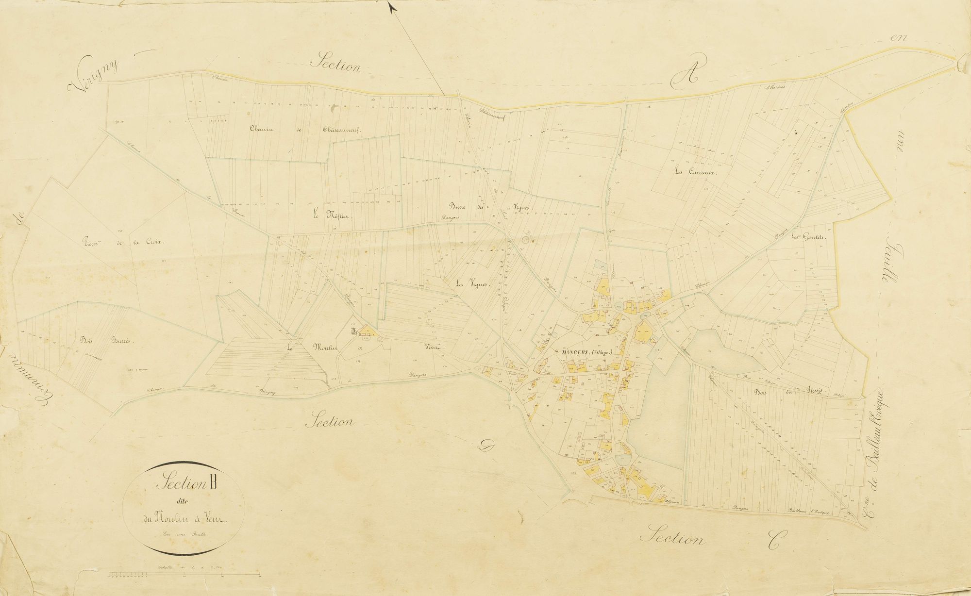 Section B, le Moulin à vent, en une feuille.