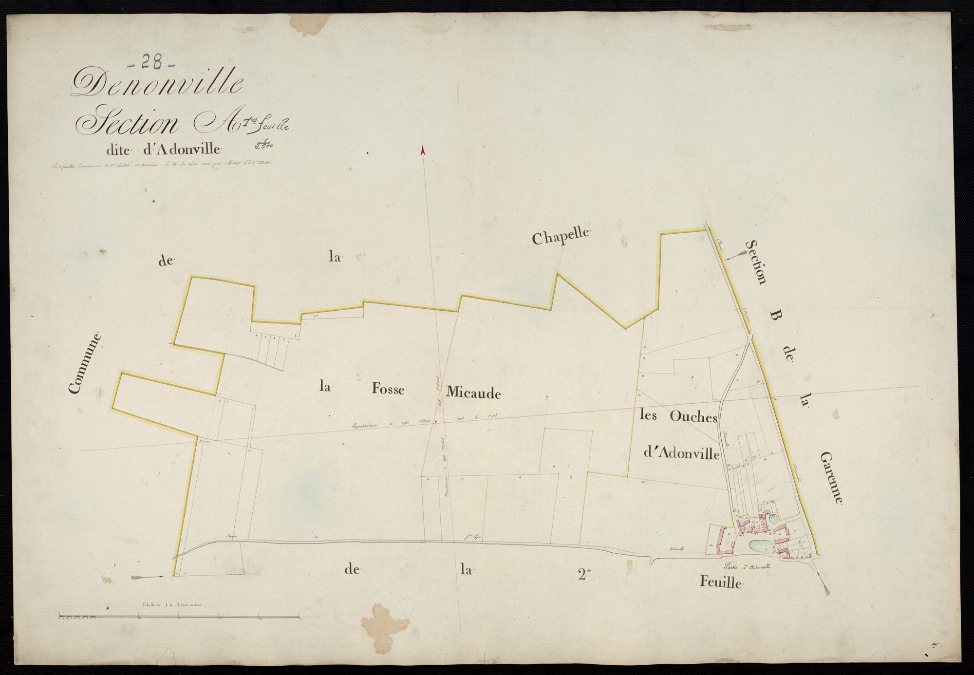 Section A, Adonville, feuille 1.